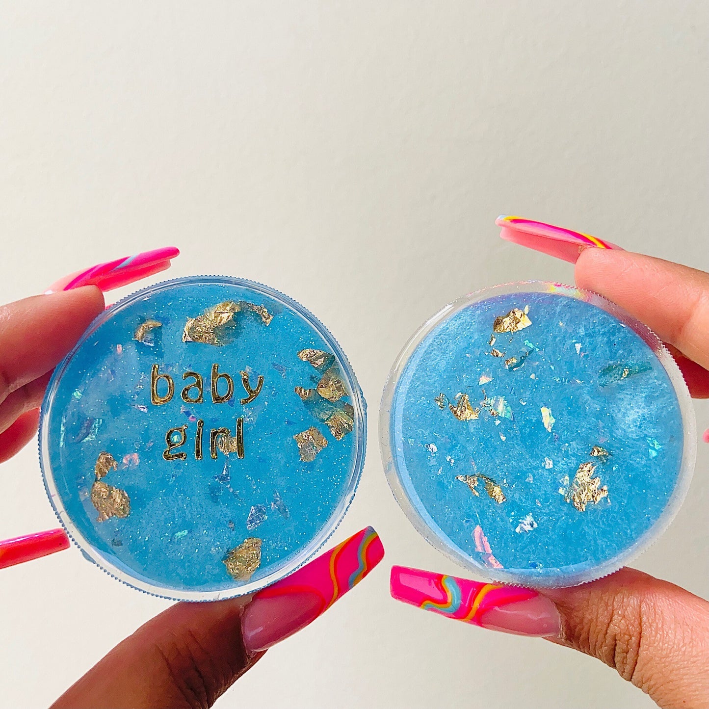 CUSTOM PERSONALISED GRINDER 'Princess' 'Baby Girl' 'Cutie' - Blue Glitter Holographic Grinder - Any Name Customisable - Perfect Stoner Gift