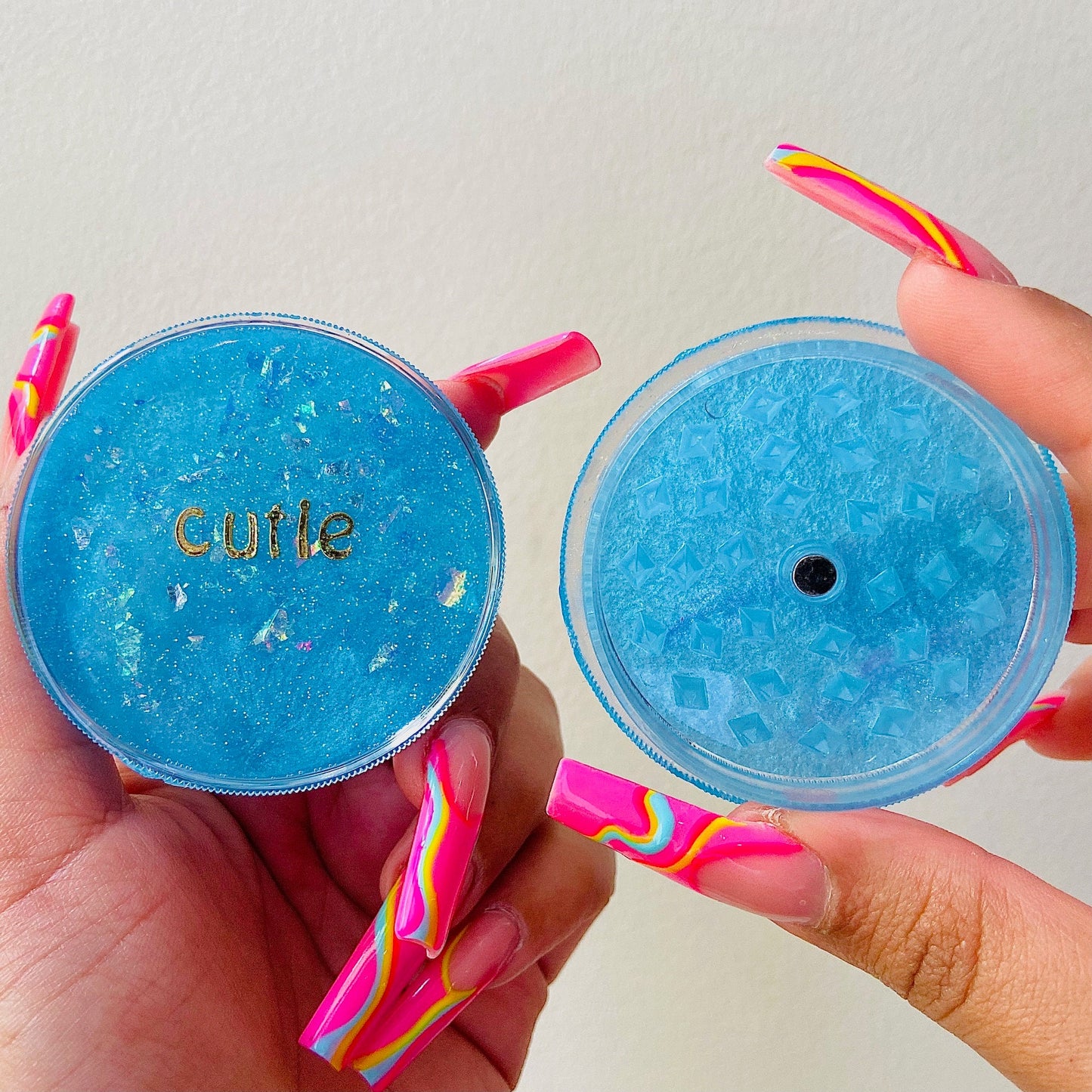 CUSTOM PERSONALISED GRINDER 'Princess' 'Baby Girl' 'Cutie' - Blue Glitter Holographic Grinder - Any Name Customisable - Perfect Stoner Gift