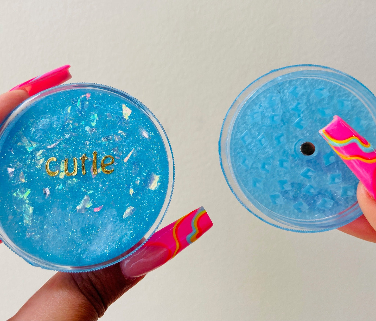 CUSTOM PERSONALISED GRINDER 'Princess' 'Baby Girl' 'Cutie' - Blue Glitter Holographic Grinder - Any Name Customisable - Perfect Stoner Gift