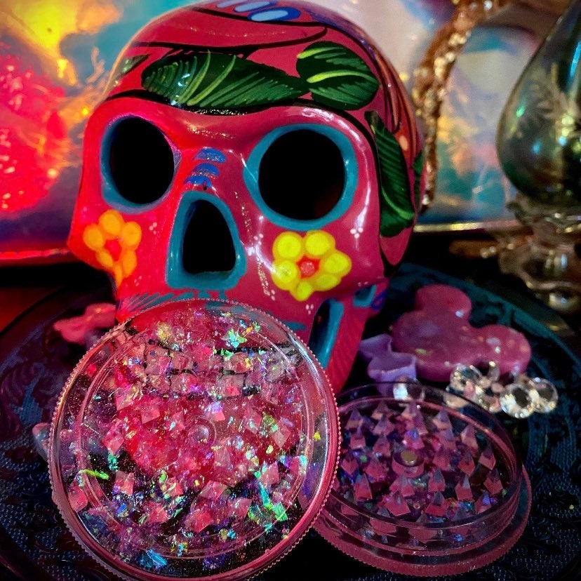 Pink Holographic Glitter Grinder