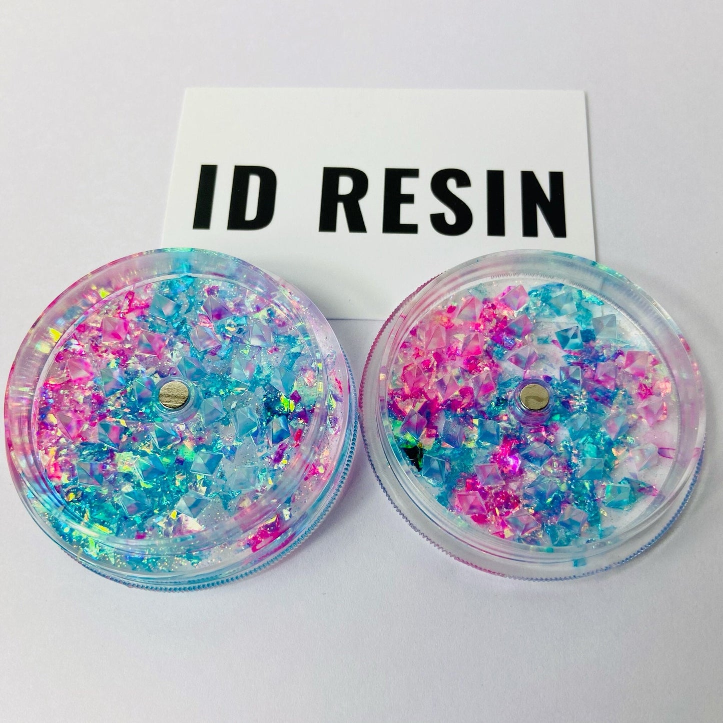 Sparkly Pink Blue Girly Glitter Grinder Smoking Accessories Cute