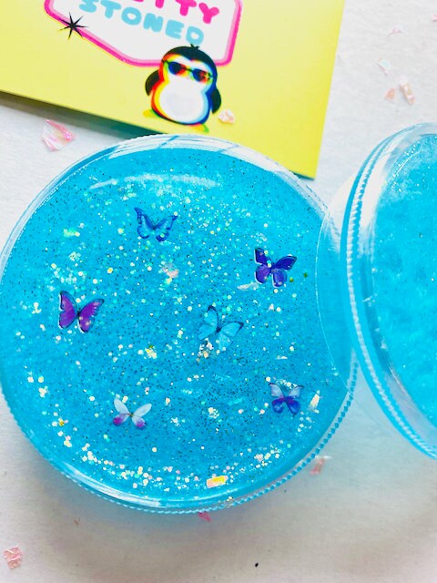 Sparkly Blue Butterfly Grinder