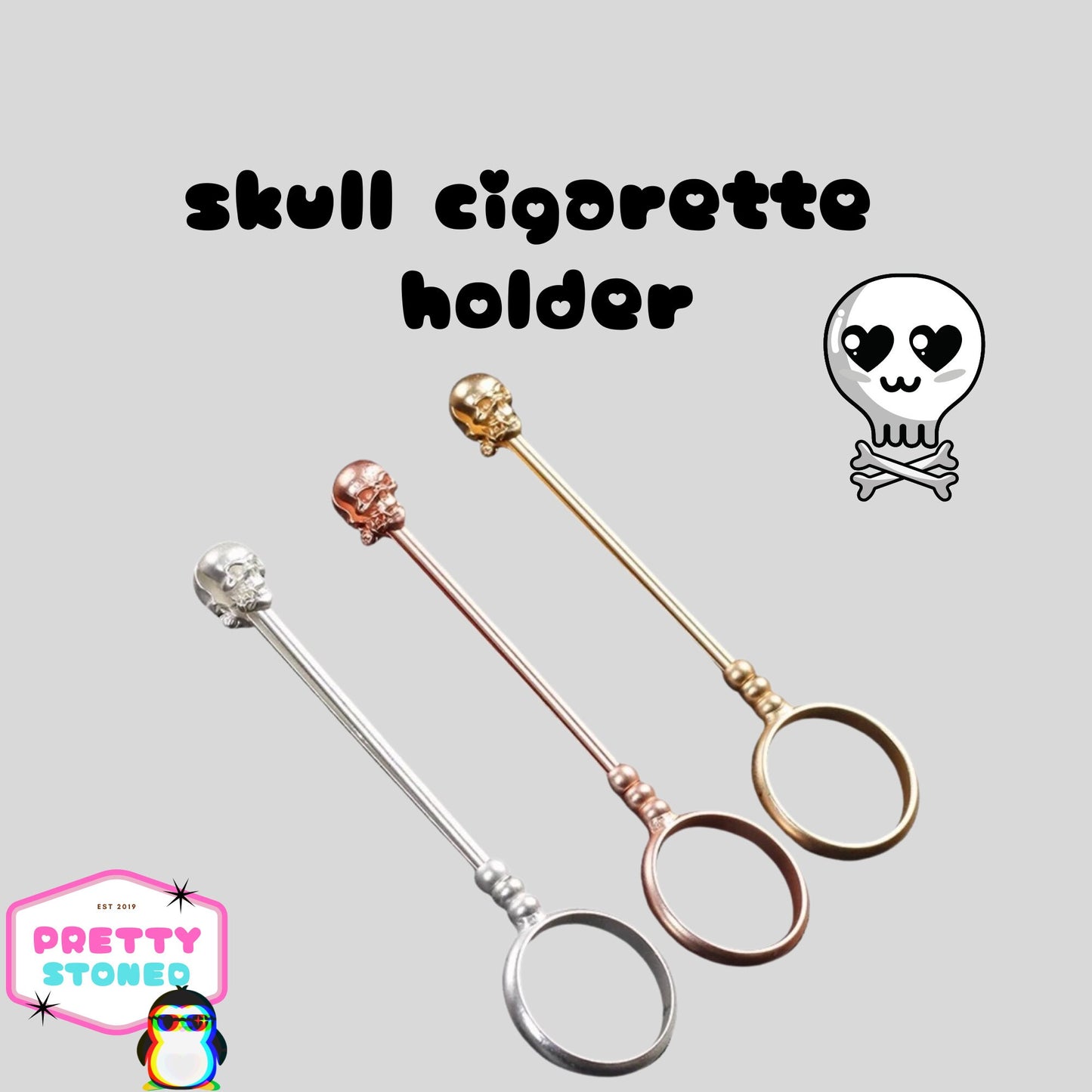 Cigarette Holder Ring - Skull Jewellery