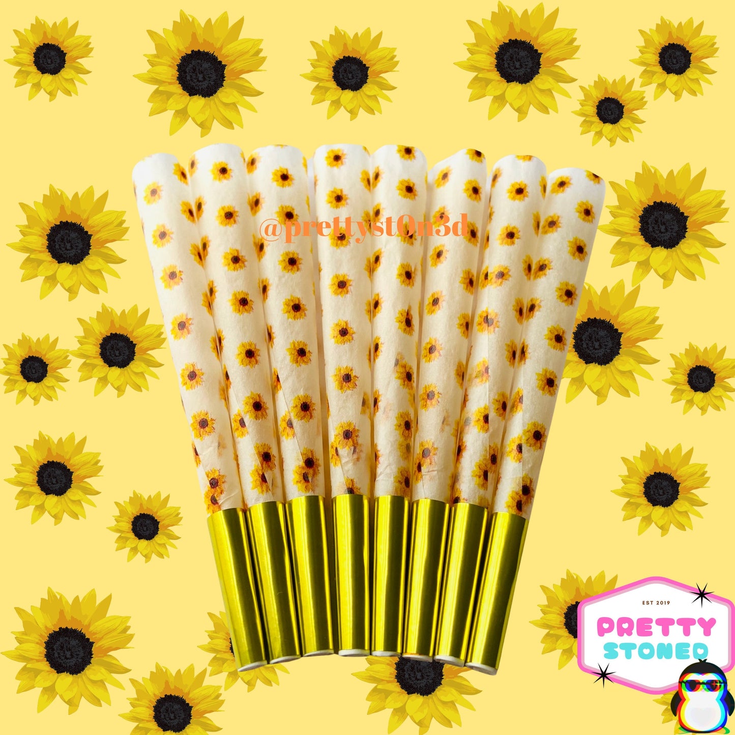 8 Sunflower Pre Rolled Cones