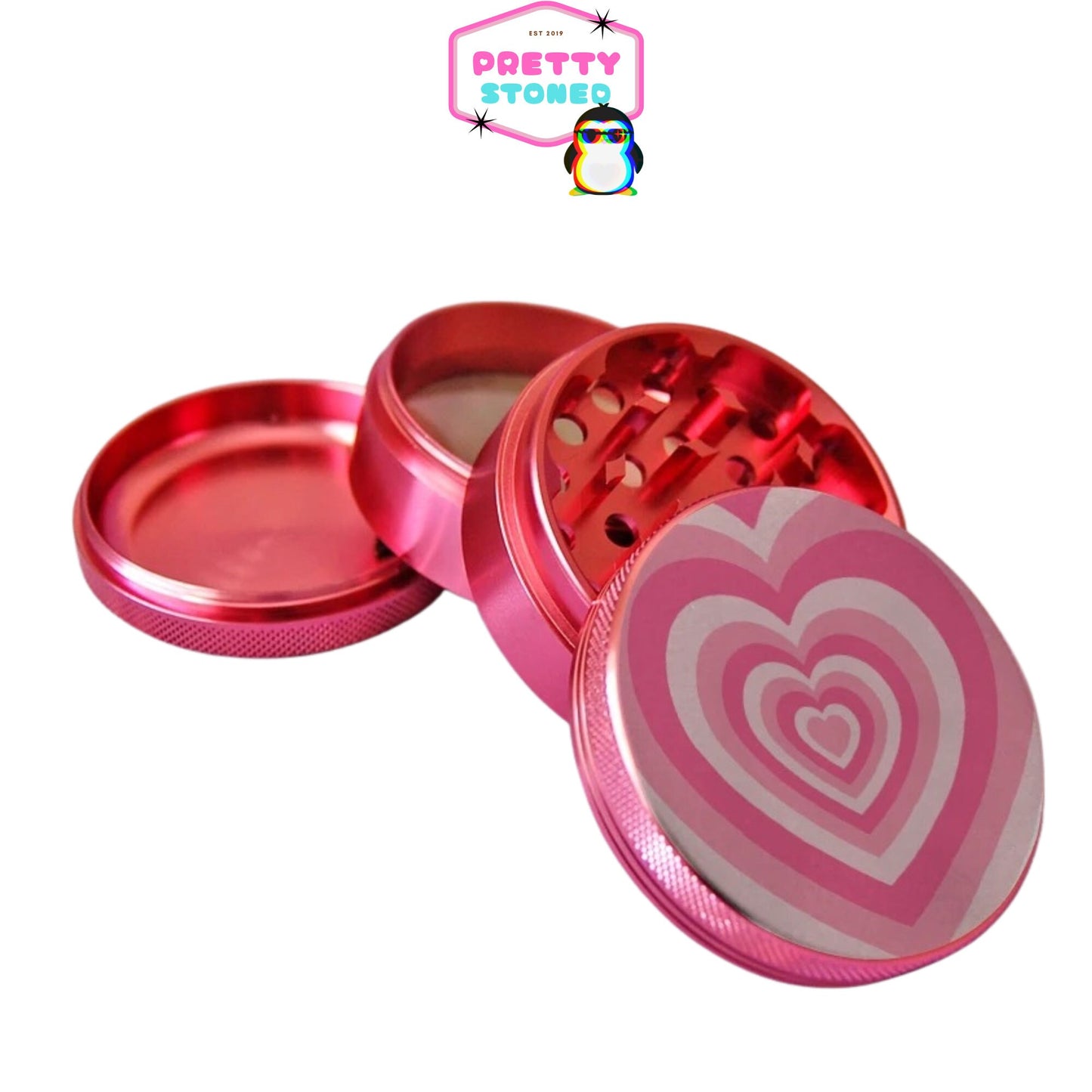 Pink Heart Metal Grinder