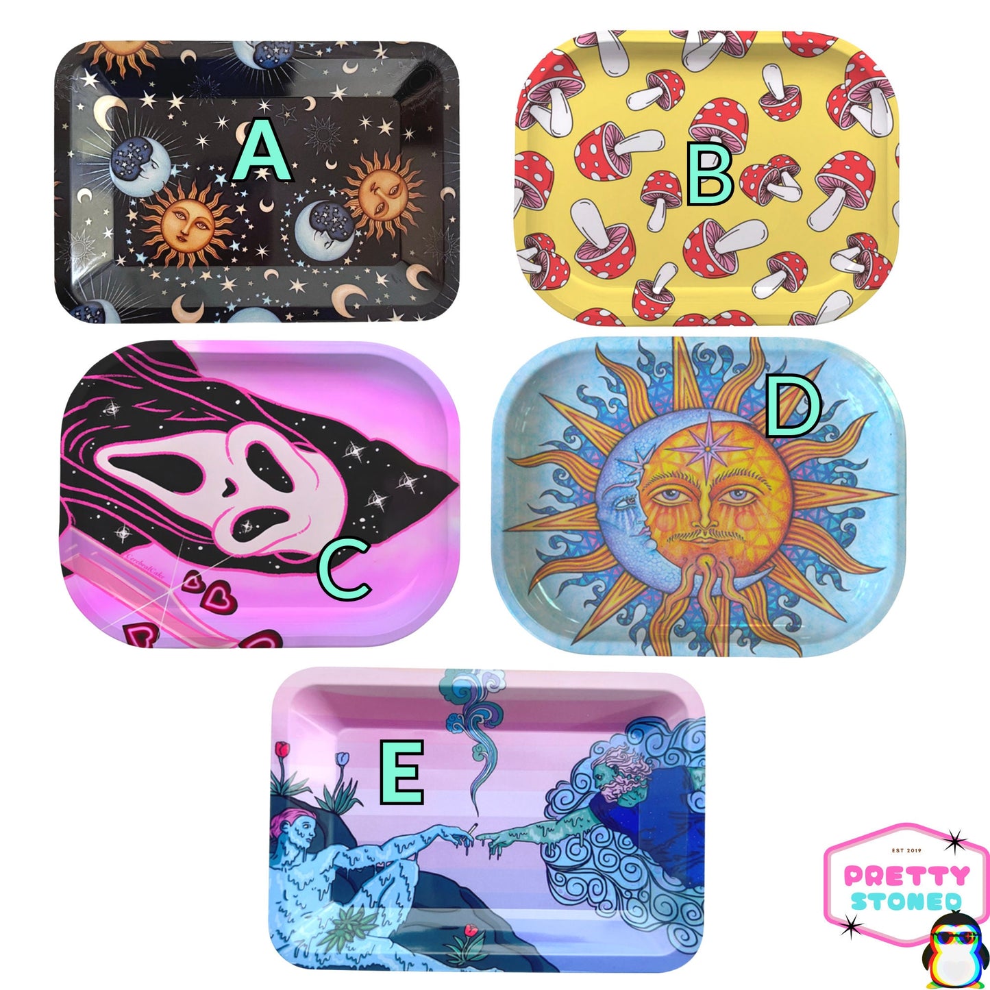 ROLLING TRAYS MULTI Colours Designs Fast Dispatch