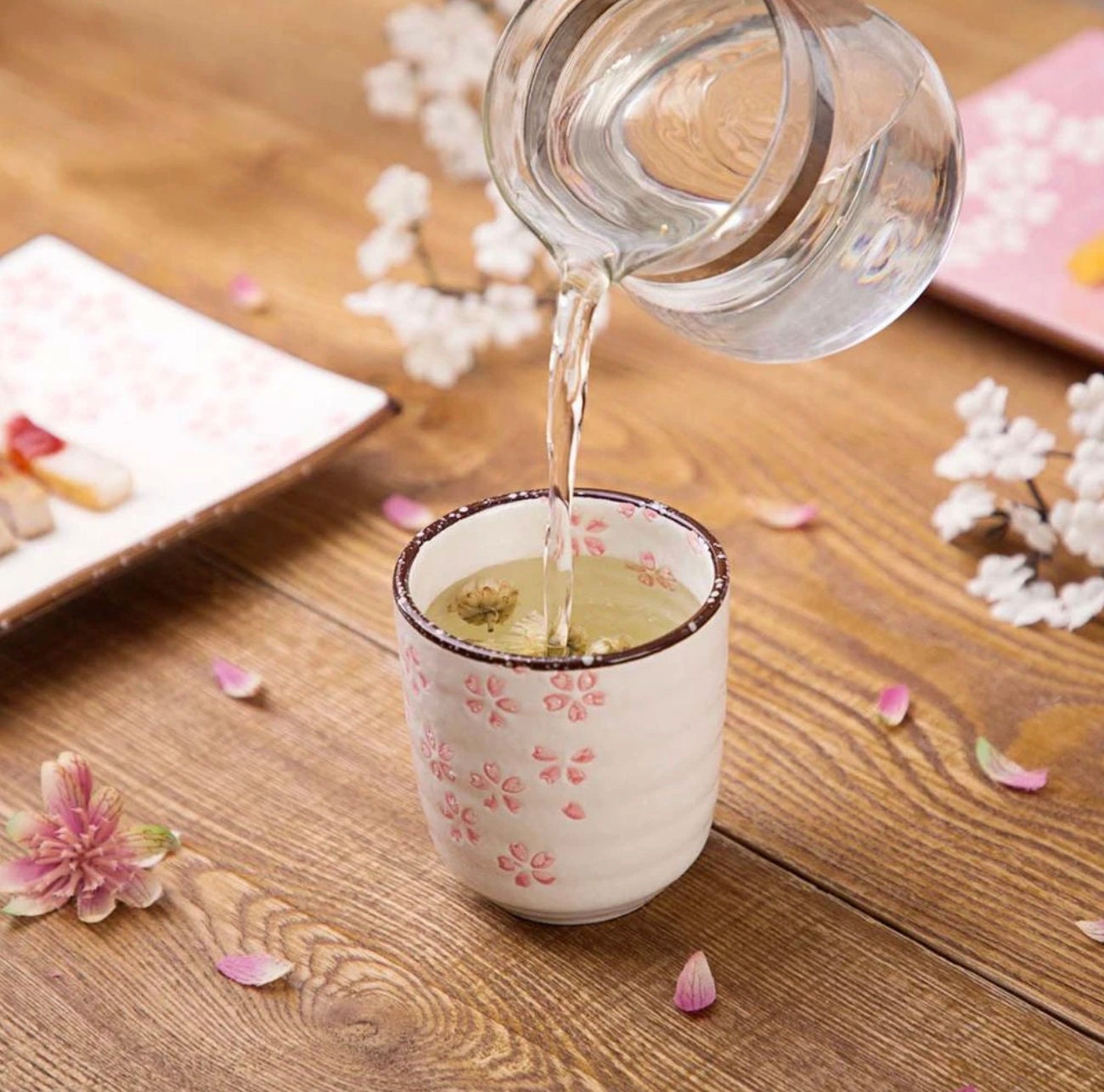 Sakura Teacup - Ceramic Cup - Ceramic Teacup - Expresso Mug - Cute Cup - Pink Teacup - Home Gift- Sakura Gift- Cute Gift