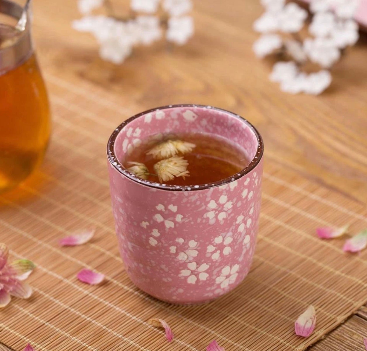 Sakura Teacup - Ceramic Cup - Ceramic Teacup - Expresso Mug - Cute Cup - Pink Teacup - Home Gift- Sakura Gift- Cute Gift