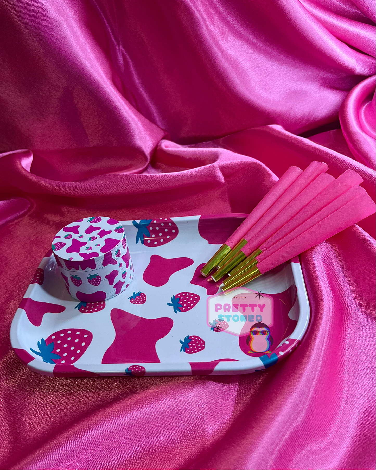 Pink Strawberry Milk Rolling Set 🍓🥛