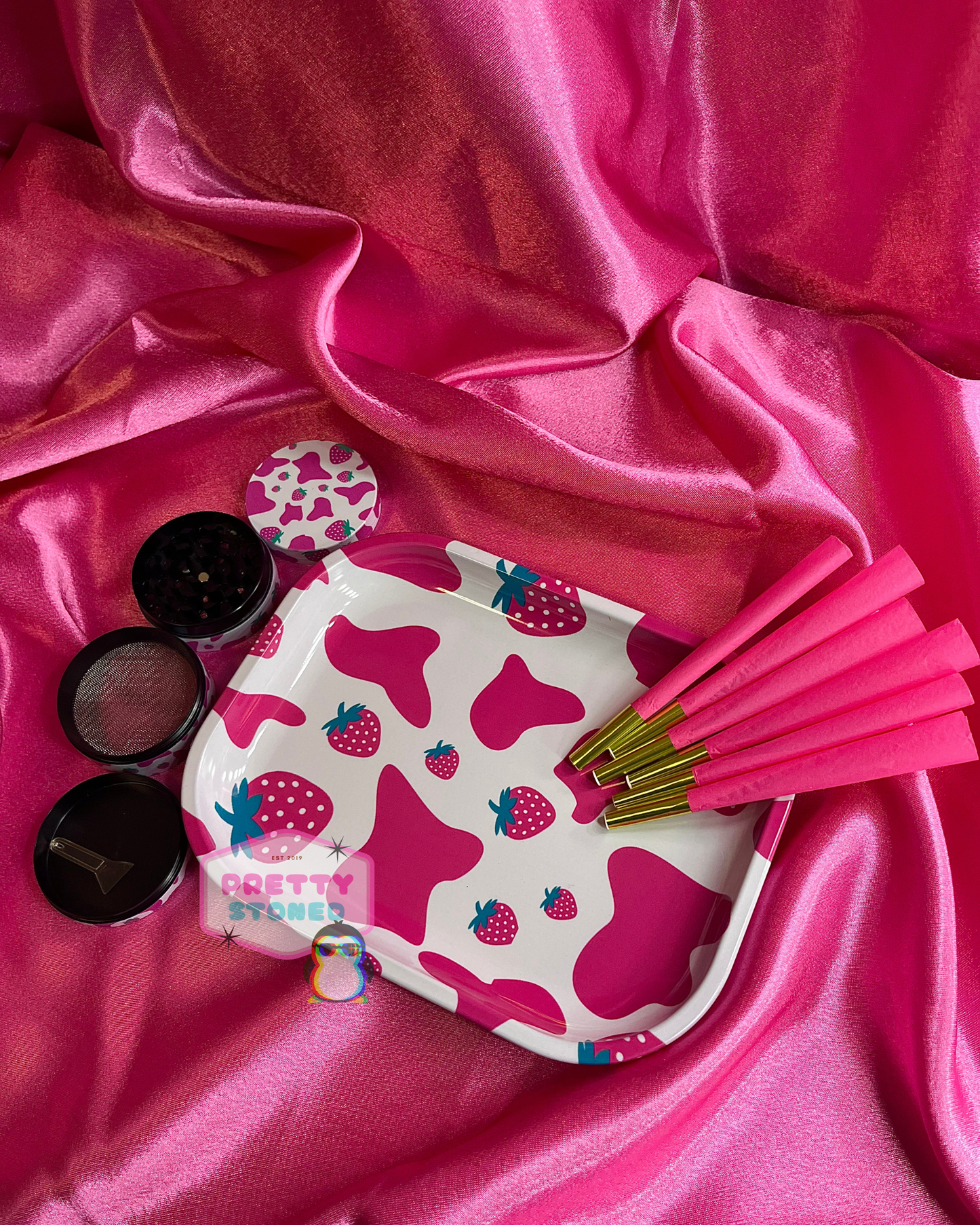 Pink Strawberry Milk Rolling Set 🍓🥛