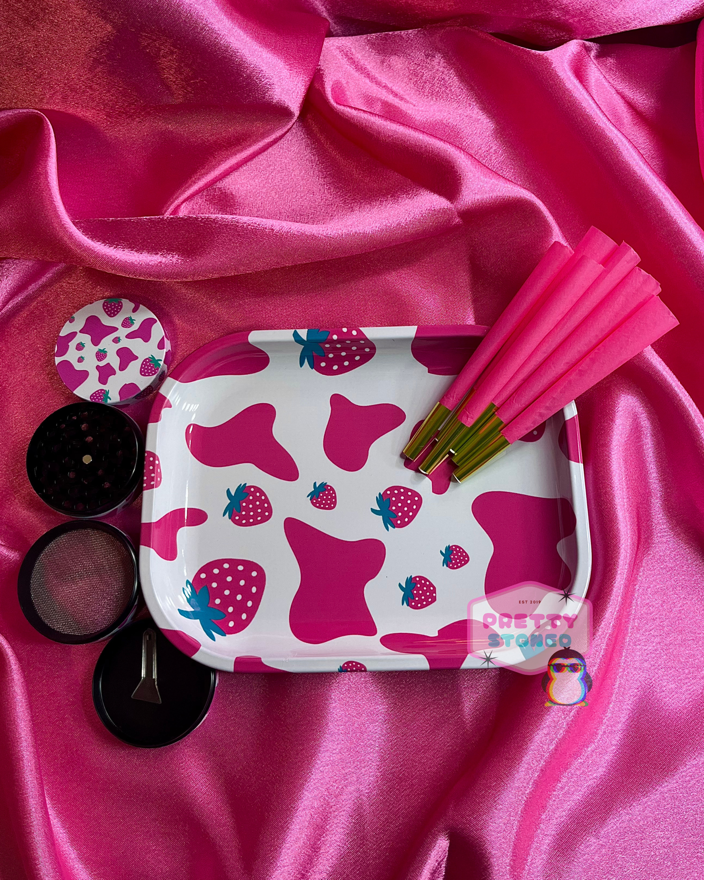 Pink Strawberry Milk Rolling Set 🍓🥛