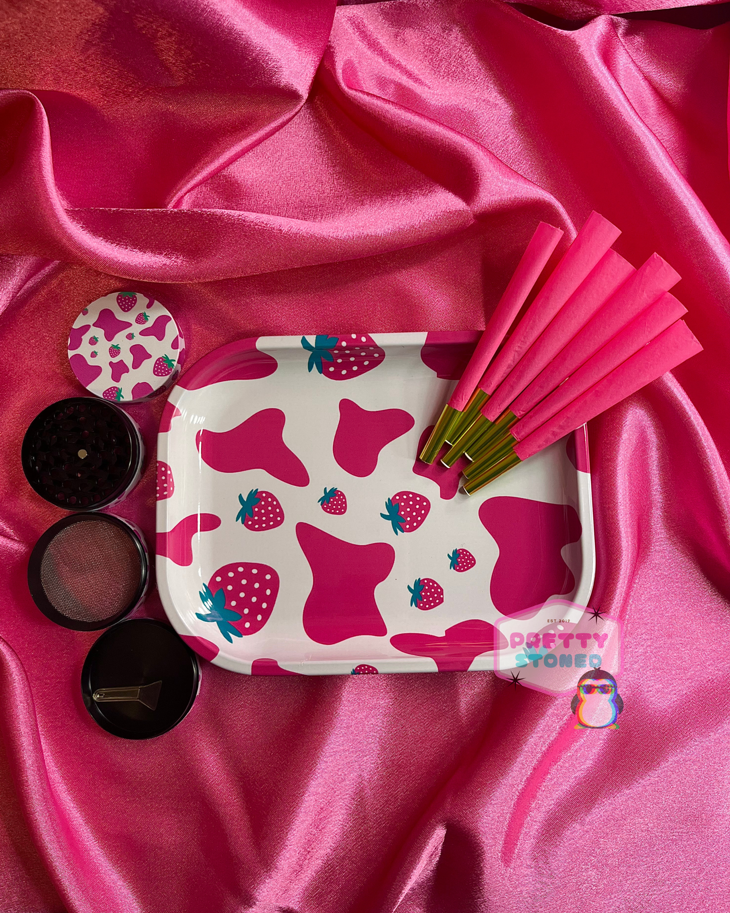 Pink Strawberry Milk Rolling Set 🍓🥛