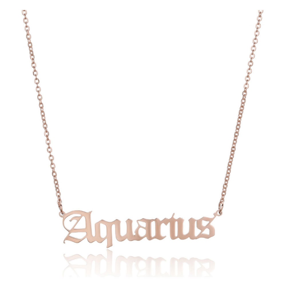 CHRISTMAS GIFT ZODIAC Necklace Star Sign Horoscope Zodiac Constellation - Fast Dispatch Custom Personalised Gift for Her Astrology