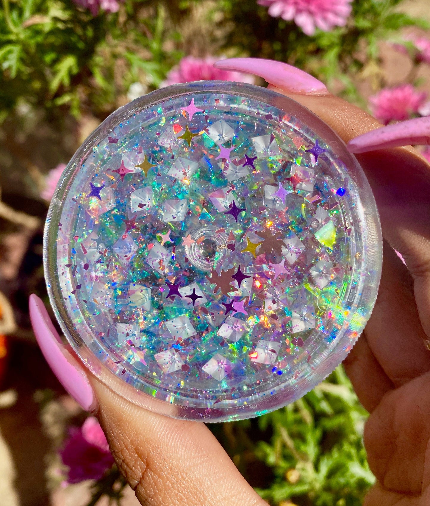 Custom Grinder Personalised Grinder Gift - Rainbow Holographic Custom Initial Grinder - Cute Grinder Gift for Her- Pretty Grinder Gift