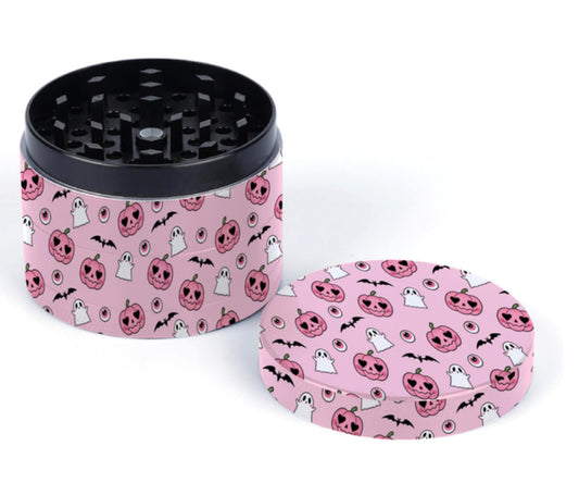 Pink Grinder Metal Magnetic Cute Pumpkins Metal Grinder Cute Rolling Trays - Cute Grinders - Halloween Grinder Cute Grinder Gift Pretty