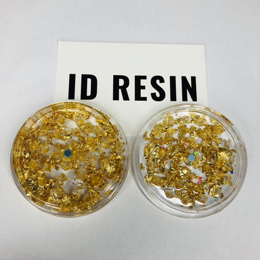 Herb Grinder with Golden Flakes