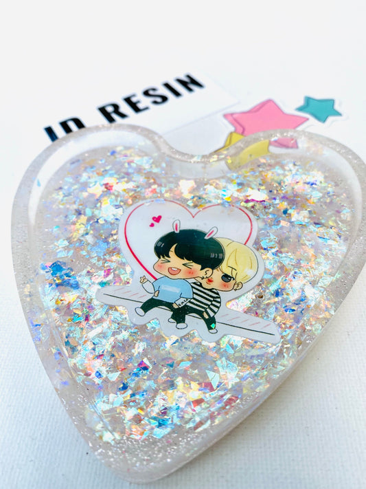 Holographic Tray - Rainbow Jewellery Stoner Stash Trinket Tray - BTS Heart Kawaii Tray for Jewellery and Trinkets