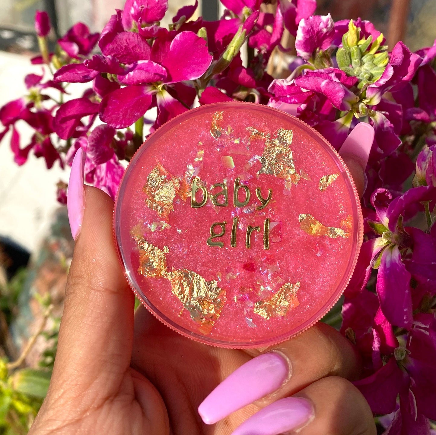 CUSTOM PERSONALISED GRINDER - Pink Glitter Grinder - Cute Grinder - Glitter Grinder - Stoner Gift - Holographic
