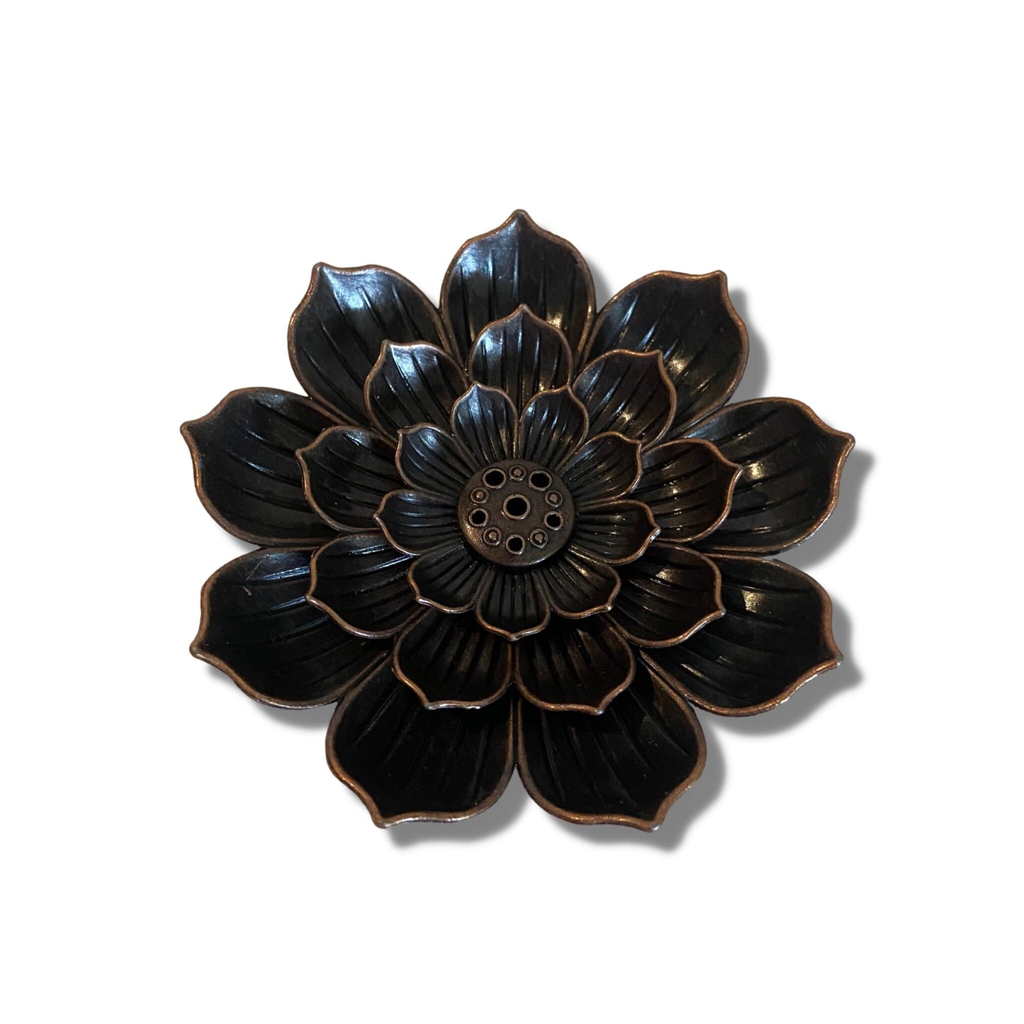 Lotus Incense Holder Metal Burner 2 Piece Set Home Decor Elegant Gift