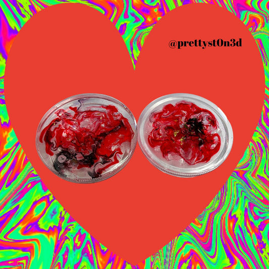GRINDER Red Black Swirly Trippy Ink Art Smoking Accessories