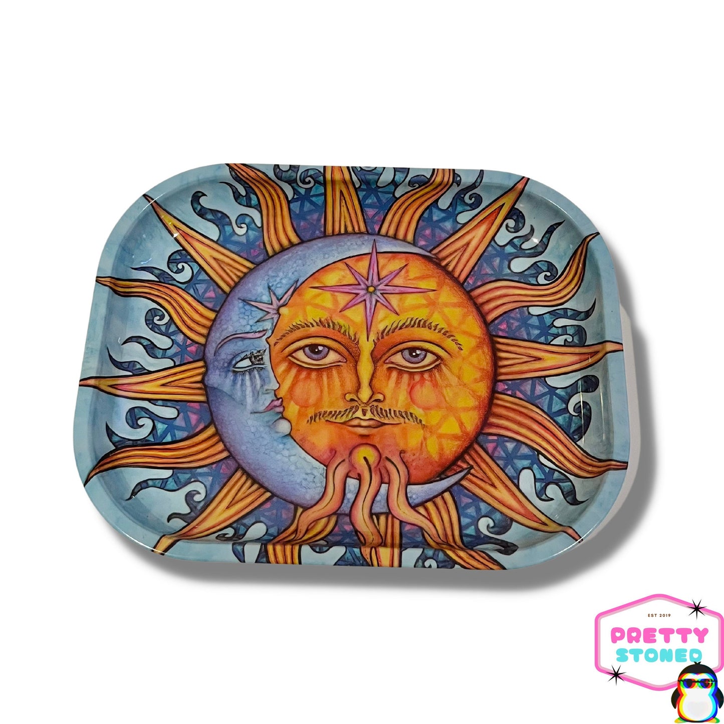 Sun Moon Tray Metal Rolling Tray Jewellery Trinket Tray