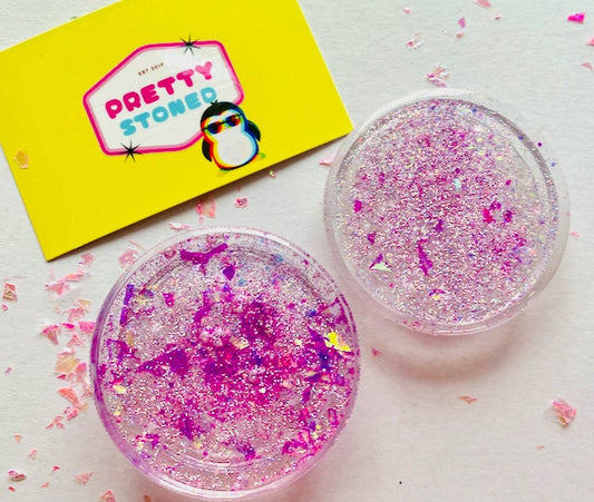 Grinder Sparkly Holographic- Purple Confetti Grinder - Christmas Gift for Her Cute Stocking Stuffer