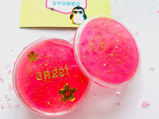 Grinder Sparkly Holographic- ANGEL BABY Pink Grinder - Christmas Gift for Her Cute Stocking Stuffer
