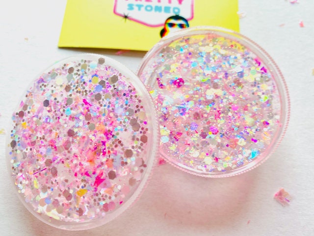 Grinder Sparkly Holographic- PINK SILVER GLITTER Grinder - Christmas Gift for Her Cute Stocking Stuffer