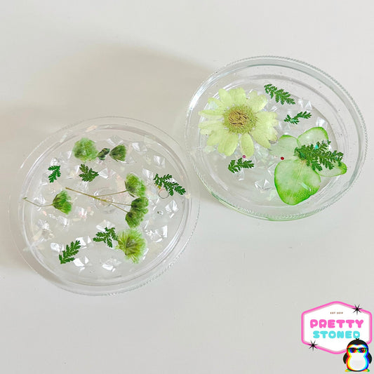 Green Flower Glittery Grinder