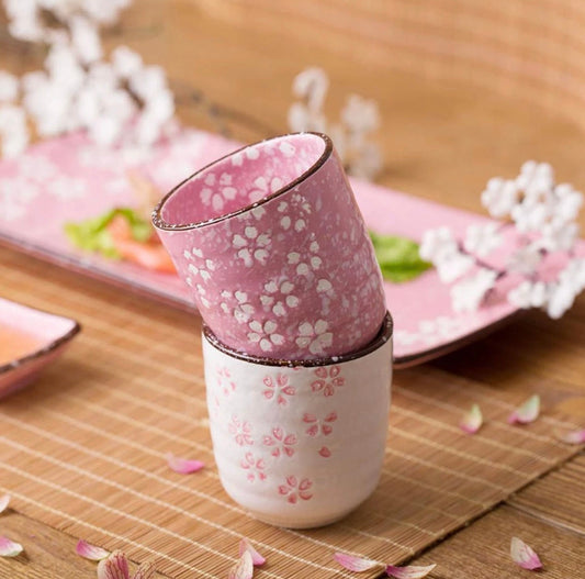 Sakura Teacup - Ceramic Cup - Ceramic Teacup - Expresso Mug - Cute Cup - Pink Teacup - Home Gift- Sakura Gift- Cute Gift